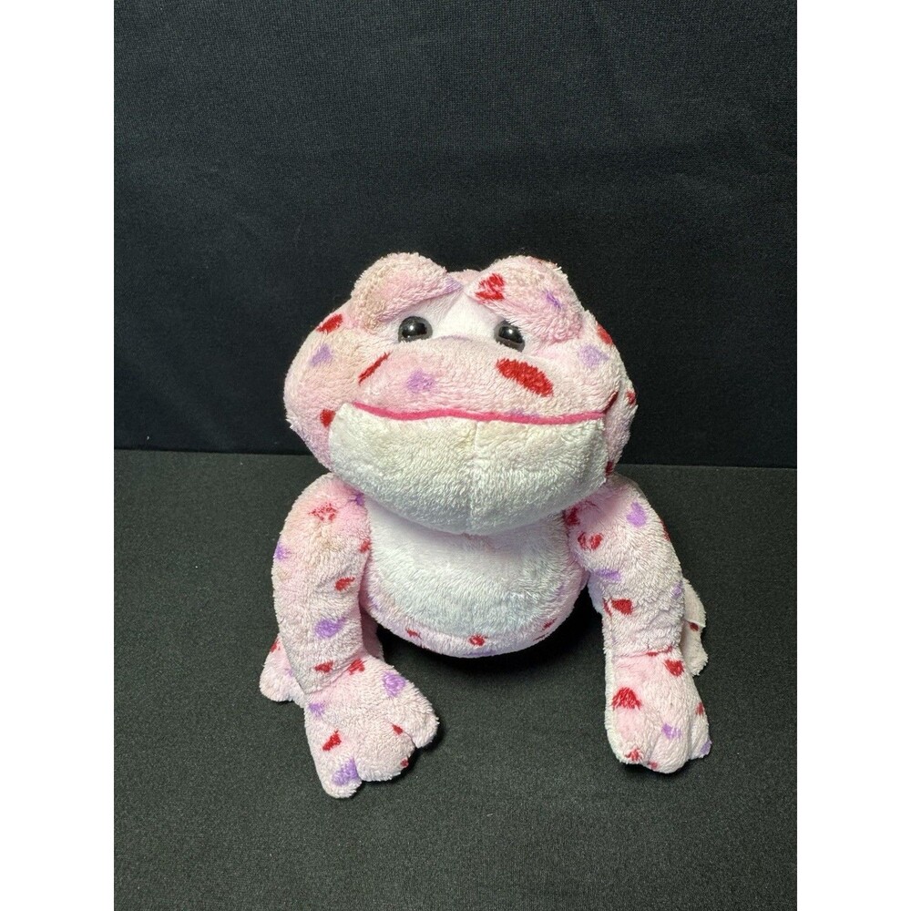 Ganz Webkinz Love Frog Pink Red Purple Hearts HM144 Plush Stuffed No Code  8"